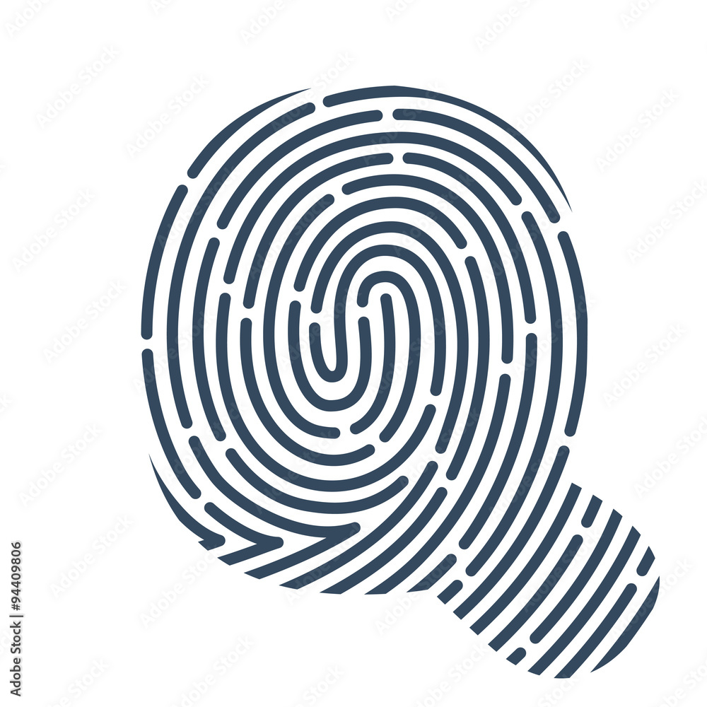 Q letter line logo. Vector fingerprint design. Q letter line logo. Vector fingerprint design.