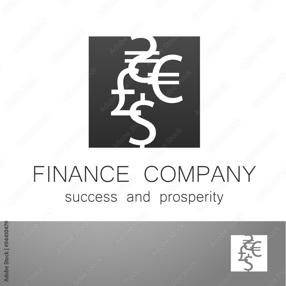 financial company dollar euro sign logo financial company dollar euro sign logo