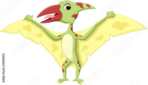 Cute pterodactyl cartoon