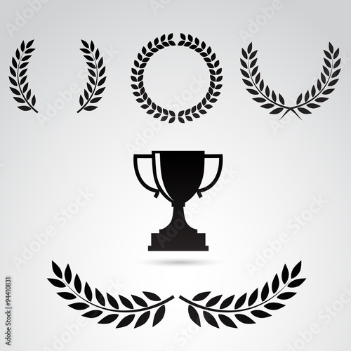 Laurel vector icon.