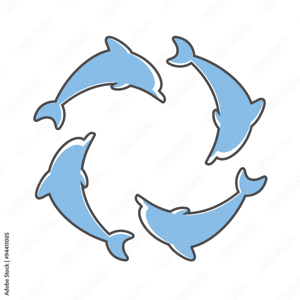 Obraz premium dolphin sign