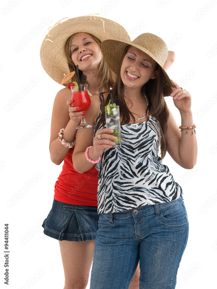 Girls with cocktails