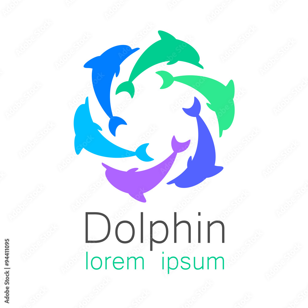 Obraz premium dolphin logo