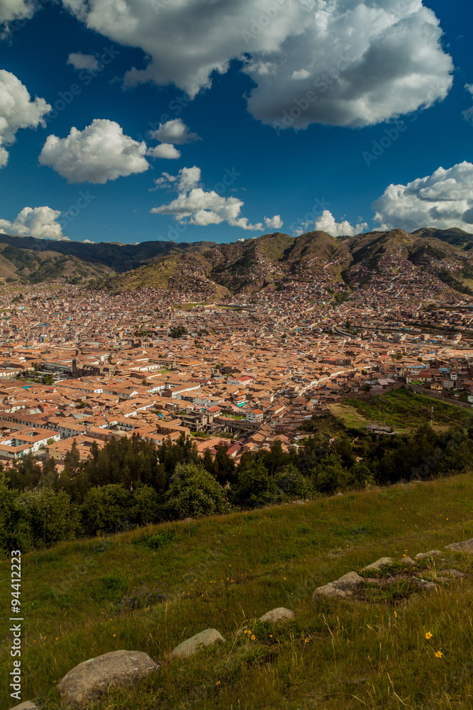 Aerial view of Cuzco, Peru