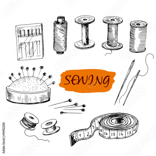 Sewing. Set of illustrations