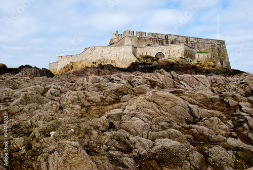 Close up of fortress in Saint Malo