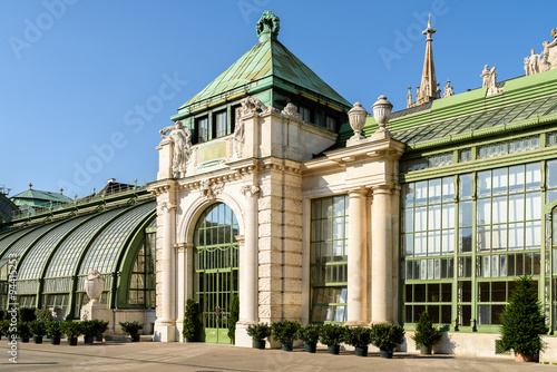 Photography Palmenhaus Or The Palm House (glasshouse) is a building located on the edge of the castle garden near the Albertina and the State Opera