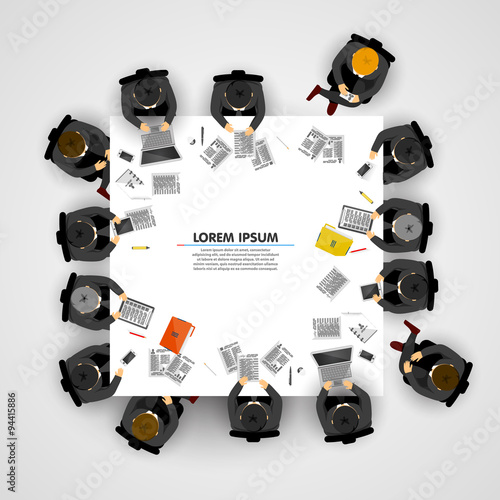Group of business people working in office