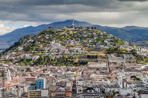 El Panecillo hill in Quito, Ecuador photo