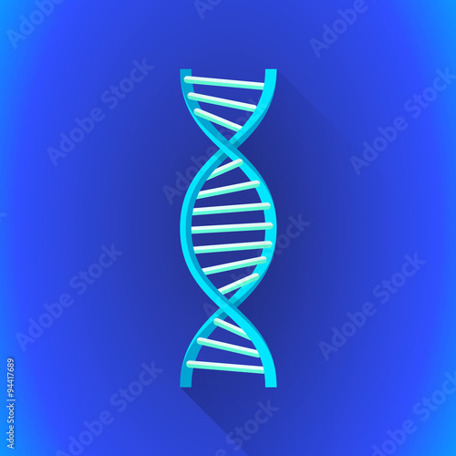 vector flat DNA helix symbol illustration icon.
