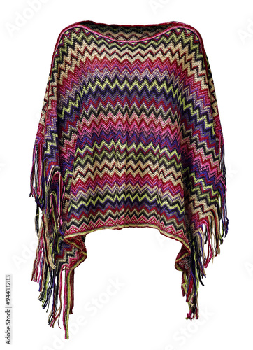Tela poncho isolated on white with clipping path