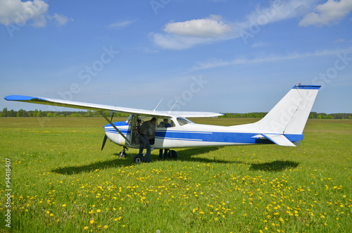 Light private airplane Cessna 172 
