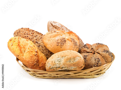 Basket with Bakery Products