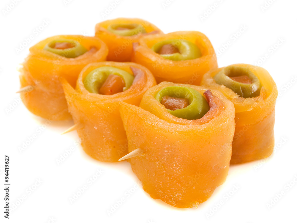 Salmon Rolls with Olive