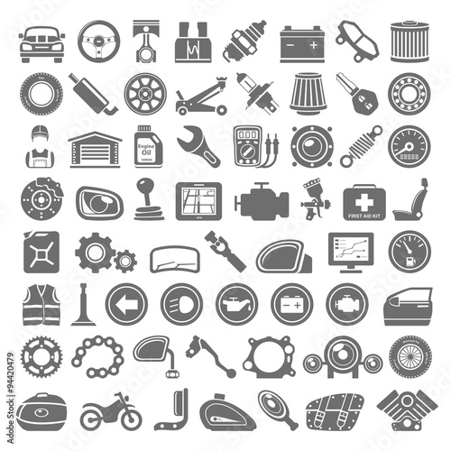 Black Icons - Car and Motorcycle Parts