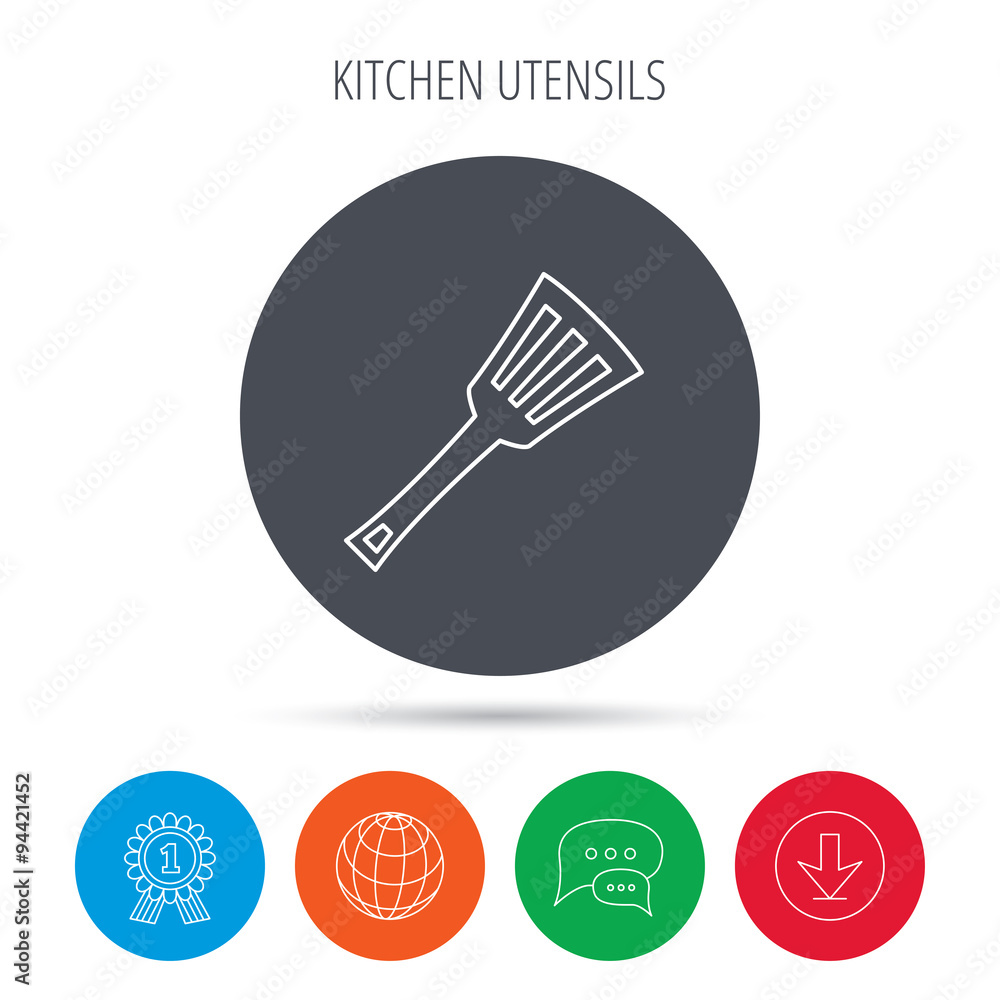 Kitchen utensil icon. Kitchenware spatula sign. Kitchen utensil icon. Kitchenware spatula sign.