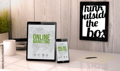 desktop tablet and phone online marketing photo