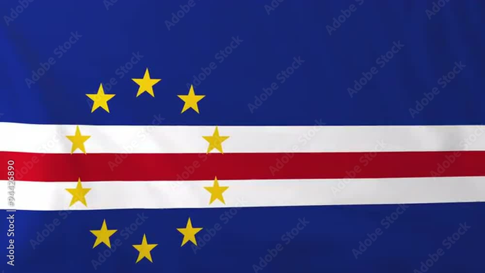 Flag of Cape Verde, slow motion waving. Rendered using official design and colors. Highly detailed fabric texture. Seamless loop in full 4K resolution. ProRes 422 codec. Flag of Cape Verde, slow motion waving. Rendered using official design and colors. Highly detailed fabric texture. Seamless loop in full 4K resolution. ProRes 422 codec.