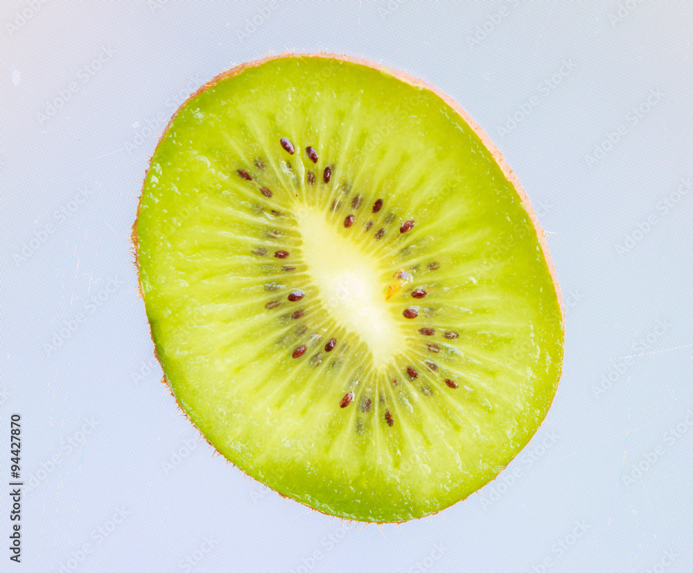 kiwi fruit slice on white background kiwi fruit slice on white background