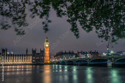 Big Ben Clock Tower and Parliament house at city of westminster, London England UK