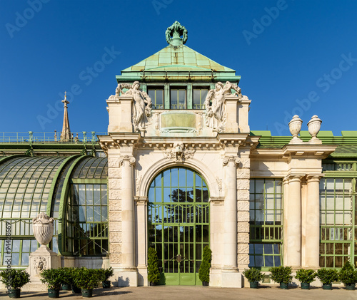 Palmenhaus Or The Palm House (glasshouse) is a building located on the edge of the castle garden near the Albertina and the State Opera. photo