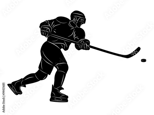 silhouette hockey player