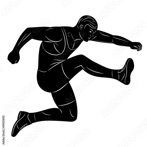 man jump, vector illustration