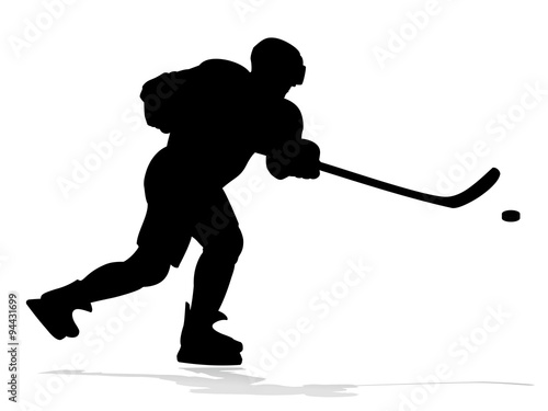silhouette hockey player