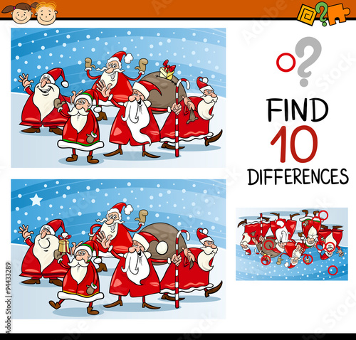 christmas differences task for kids