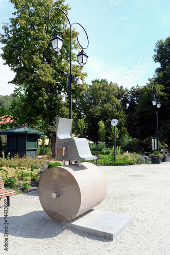 Sculpture in bernardinu garden in Vilnius town
