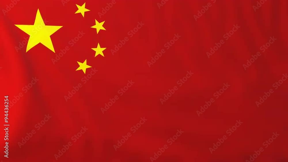 Flag of China, slow motion waving. Rendered using official design and colors. Highly detailed fabric texture. Seamless loop in full 4K resolution. ProRes 422 codec. Flag of China, slow motion waving. Rendered using official design and colors. Highly detailed fabric texture. Seamless loop in full 4K resolution. ProRes 422 codec.