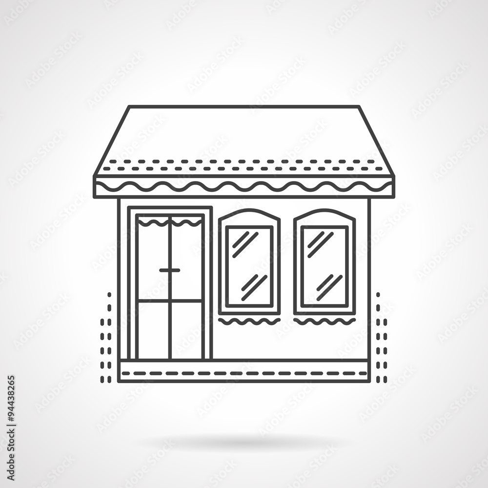 Store flat line vector icon Store flat line vector icon