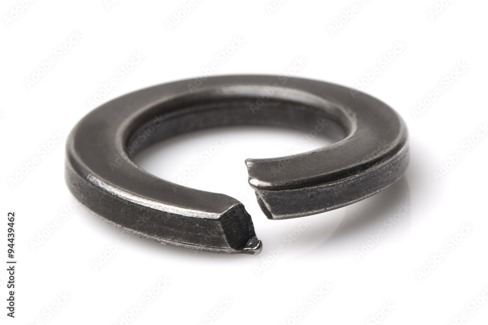 High quality single spring washer,perfect for various applications,showcased in a professional white studio shot. High quality single spring washer,perfect for various applications,showcased in a professional white studio shot.