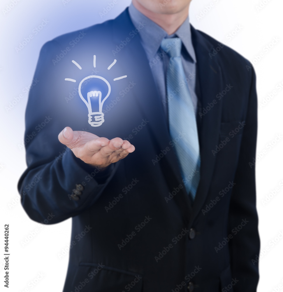 Young Asian business man with idea concept Young Asian business man with idea concept