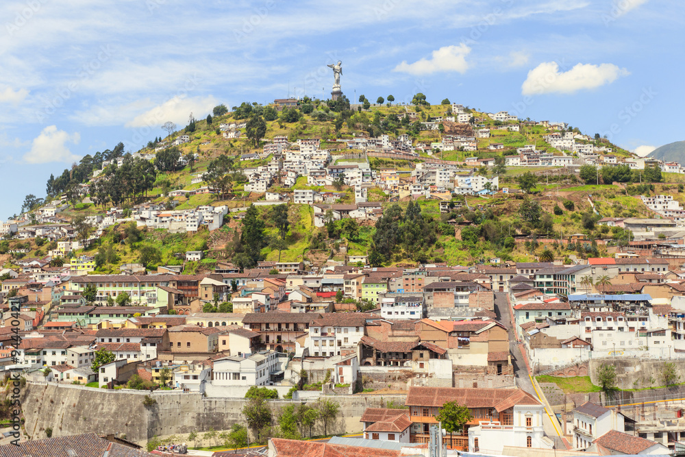 quito ecuador landscape cityscape panecillo height of the