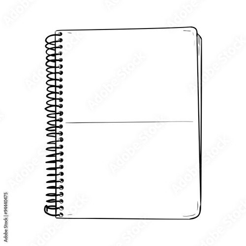 Vector sketch of notepad