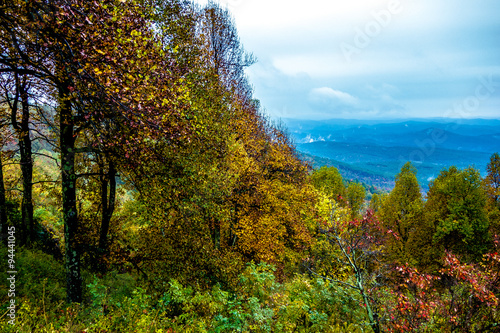 driving through blue ridge mountains national park