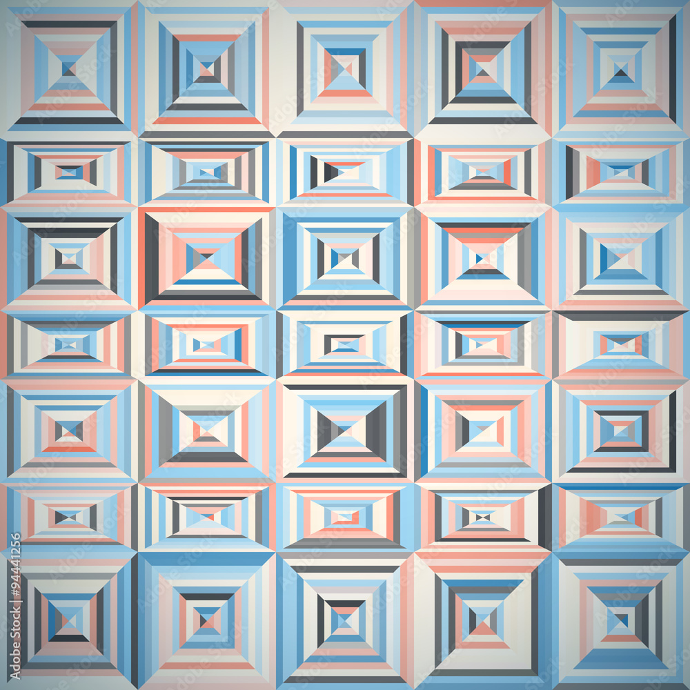 Pattern of geometric shapes with tiles Pattern of geometric shapes with tiles