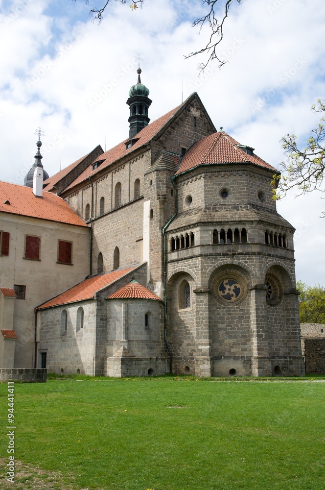 The Romanesque basilica Saint Procopius in Trebic, Moravia, Czech republic.