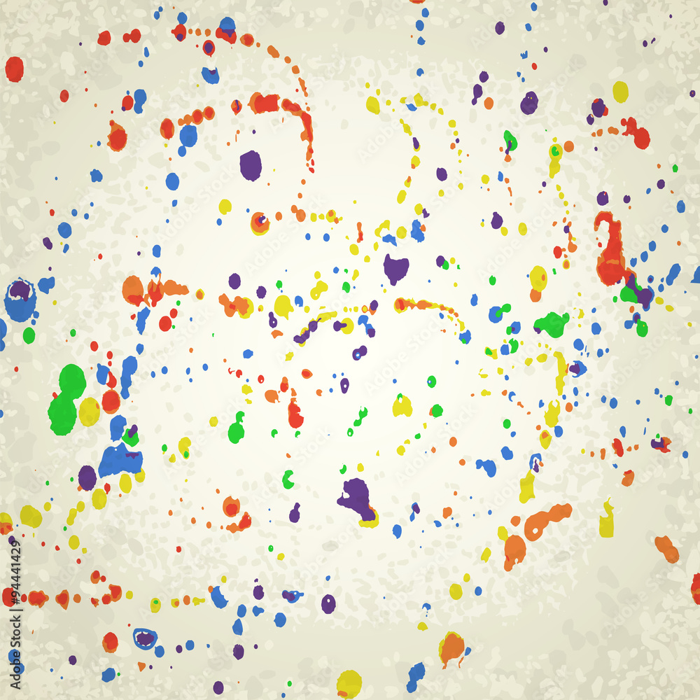 Spots and splashes of paint