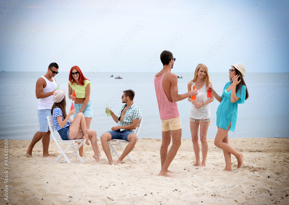 Beautiful young people having fun on beach Beautiful young people having fun on beach