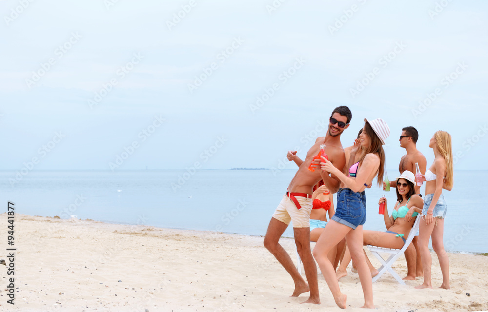 Beautiful young people having fun on beach Beautiful young people having fun on beach