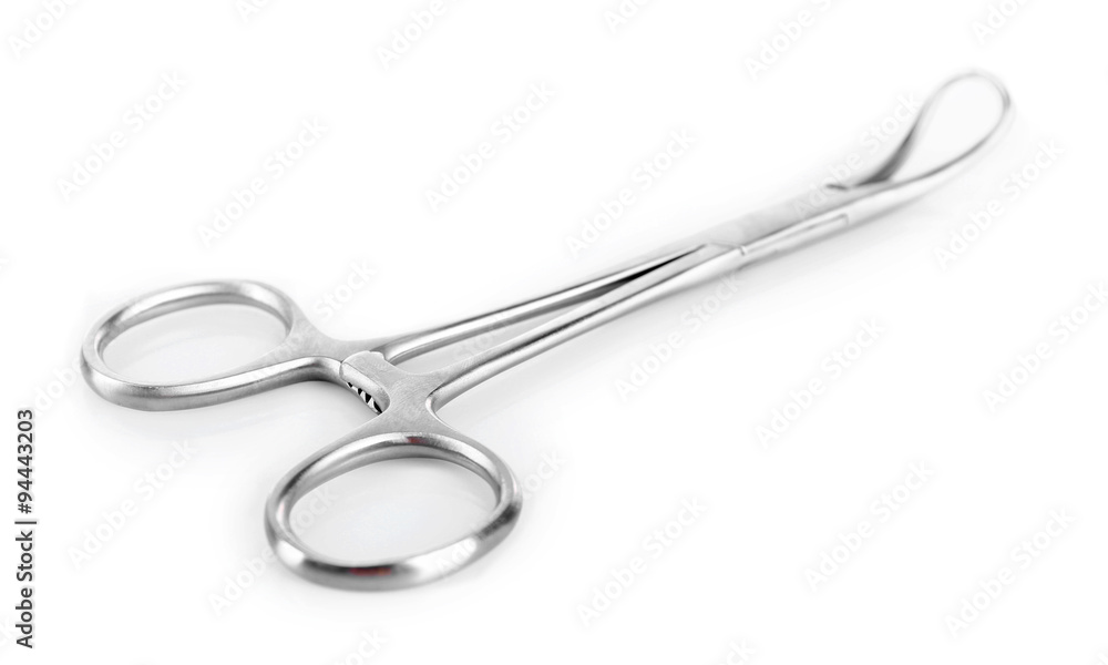 Surgery forceps isolated on white Surgery forceps isolated on white