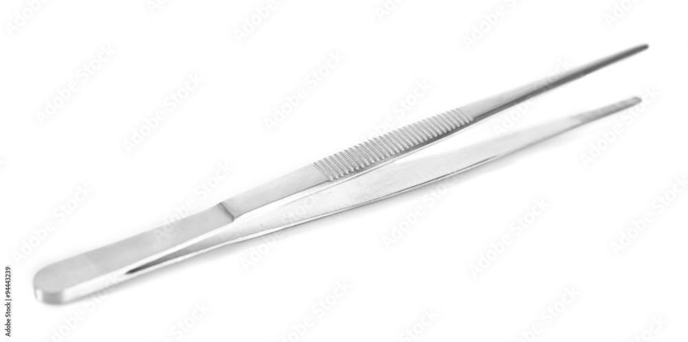 Surgery forceps isolated on white Surgery forceps isolated on white