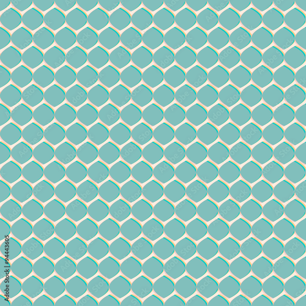 Naklejka premium Seamless geometric pattern on light blue background