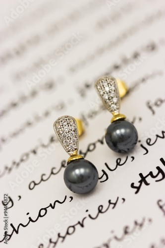 Earrings with pearls photo