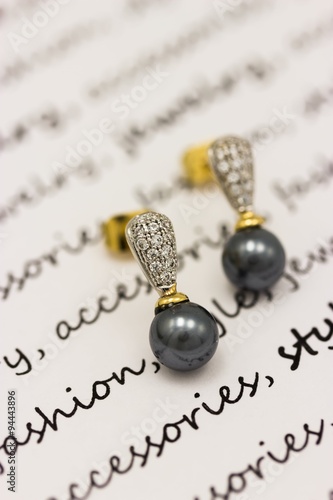 Earrings with pearls photo