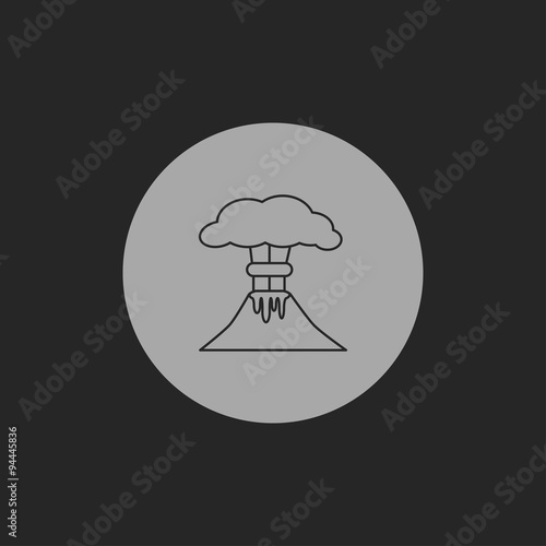 volcano mountain erupting icon