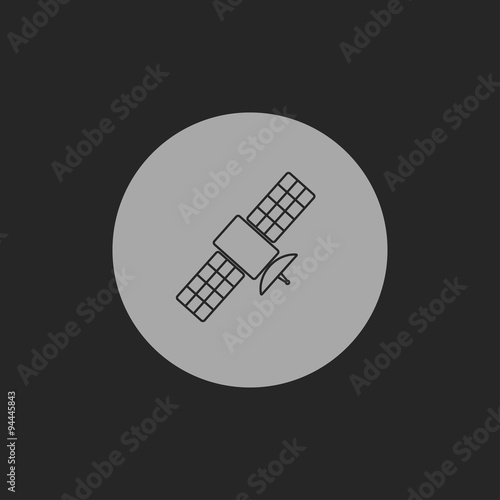 satellite simple vector icon