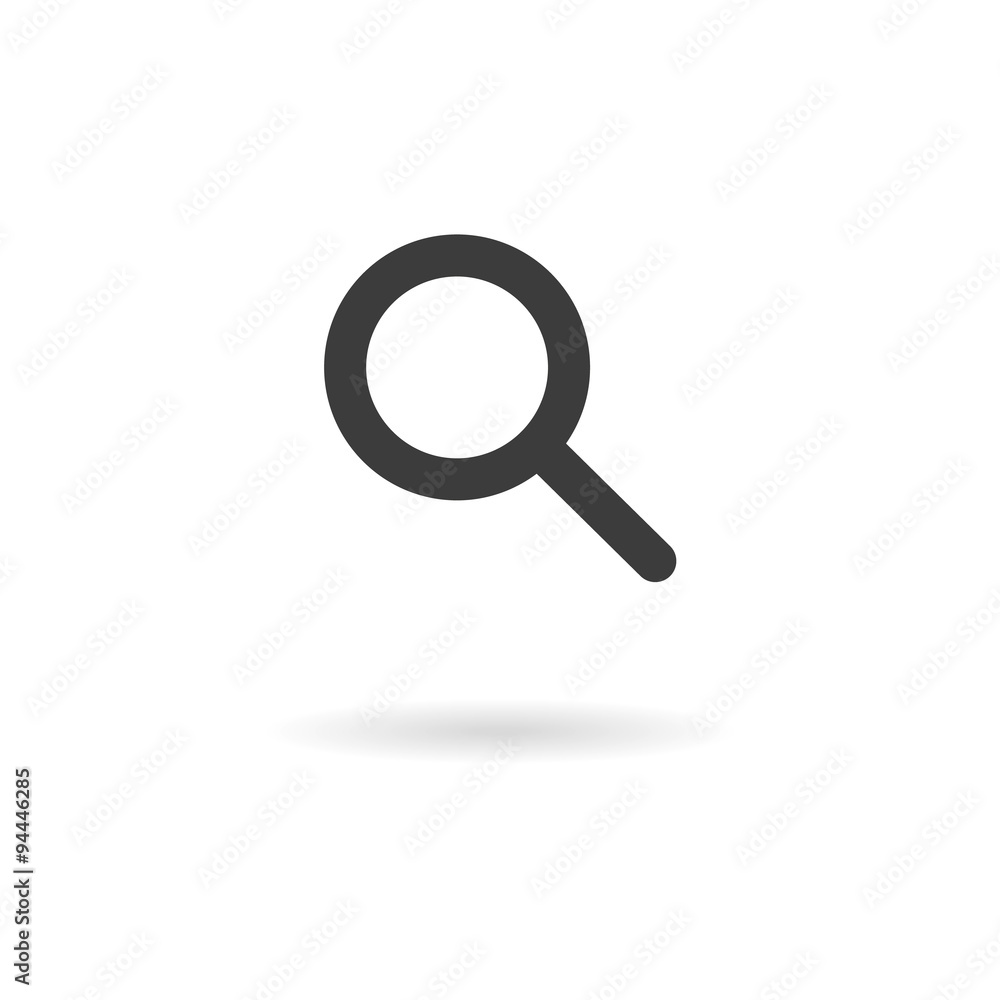 custom made wallpaper toronto digitalDark grey icon for search / zoom on white background with shadow
